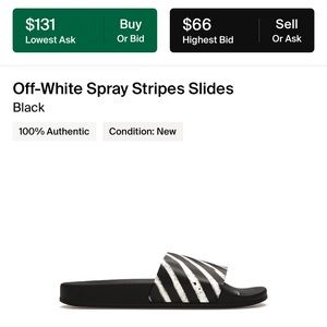 Off-White sliders “spray strip”